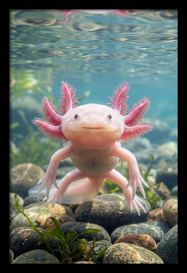 Axolotl Swimming Gracefully