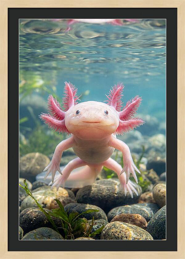 Axolotl Swimming Gracefully
