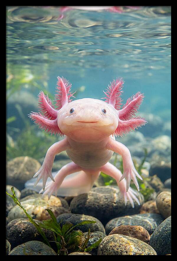 Axolotl Swimming Gracefully