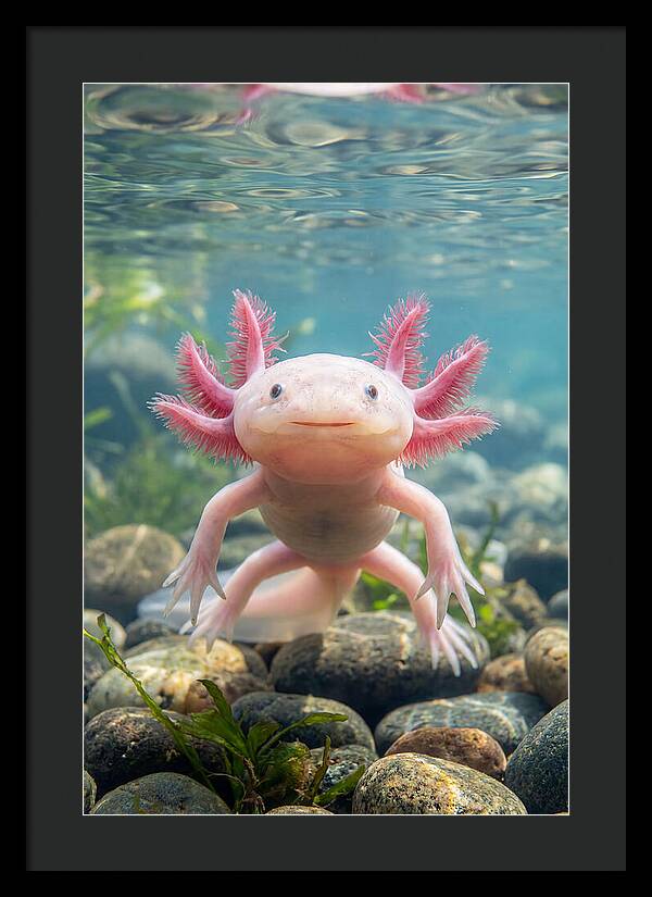 Axolotl Swimming Gracefully