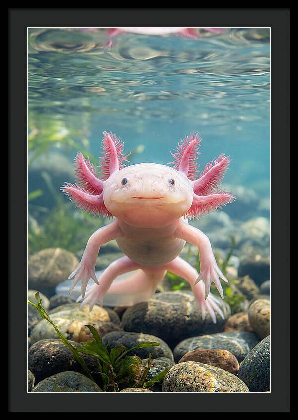 Axolotl Swimming Gracefully