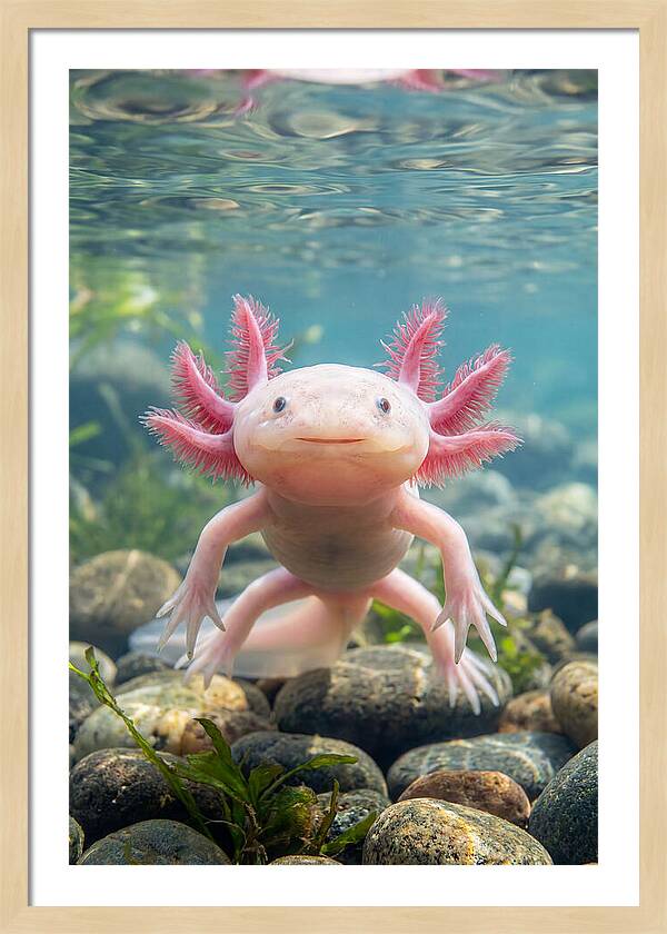 Axolotl Swimming Gracefully