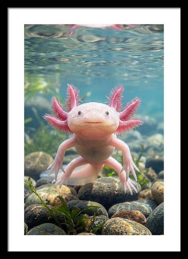 Axolotl Swimming Gracefully