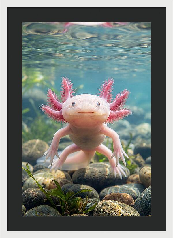 Axolotl Swimming Gracefully