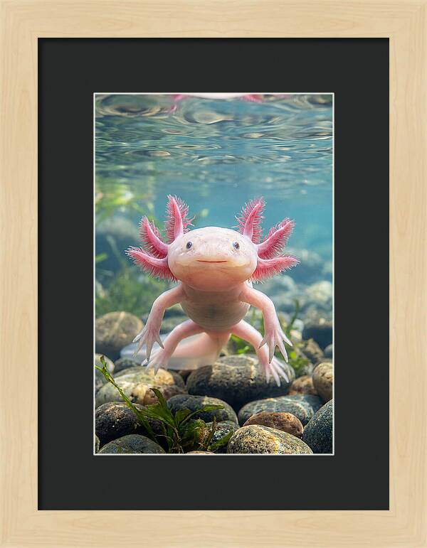 Axolotl Swimming Gracefully