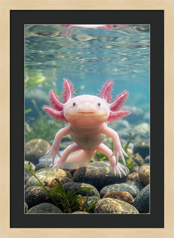 Axolotl Swimming Gracefully