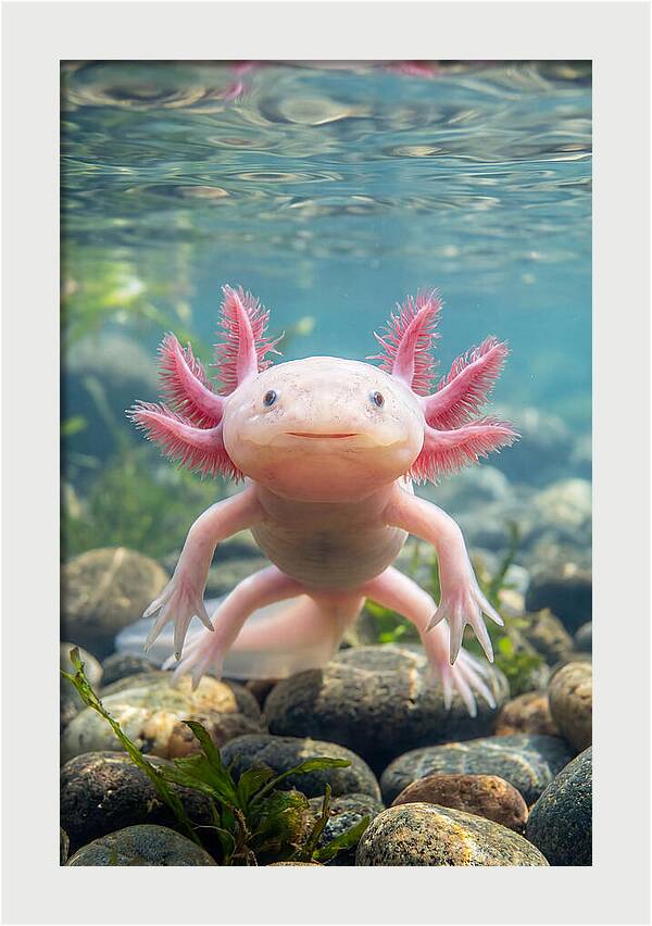 Axolotl Swimming Gracefully