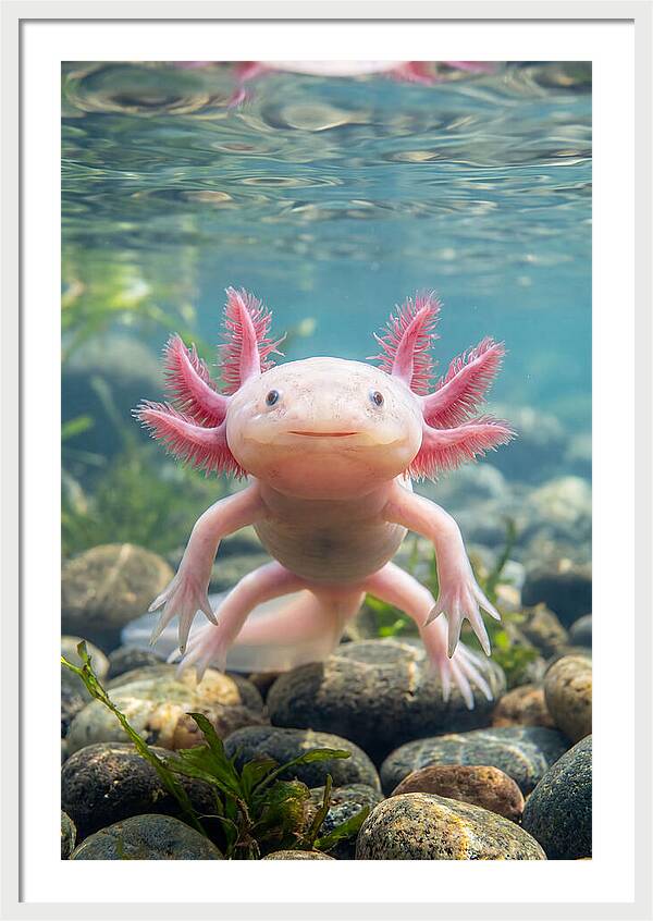 Axolotl Swimming Gracefully