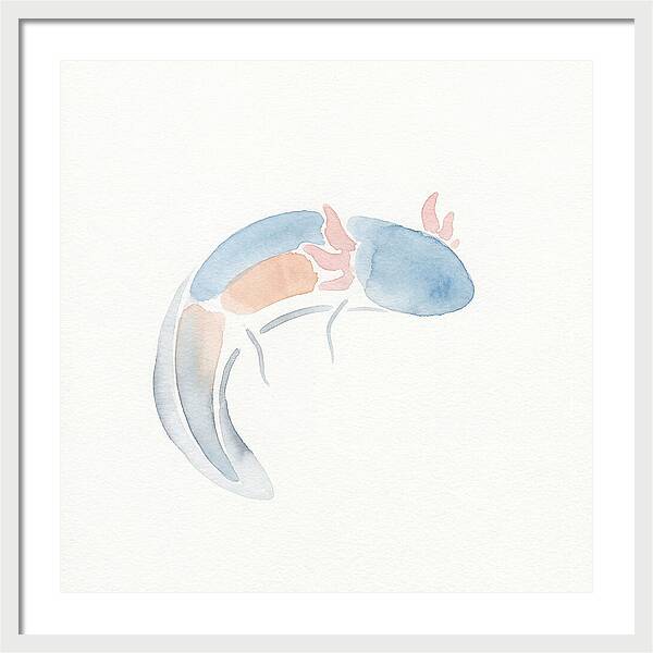 Axolotl Watercolor Minimalism