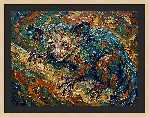 Aye Aye In Vibrant Swirls