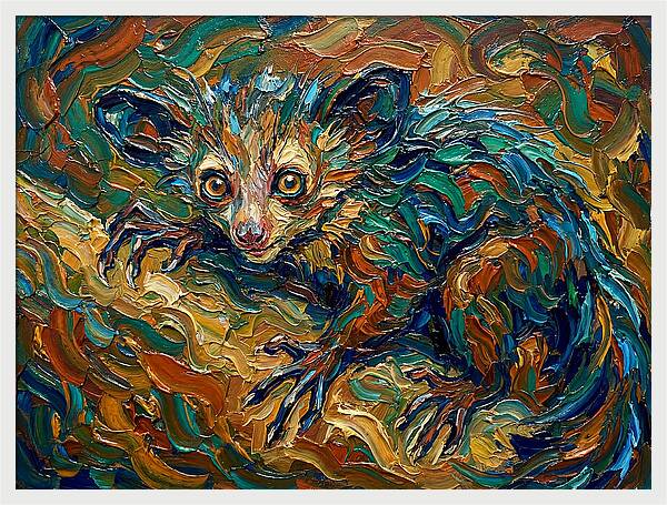 Aye Aye In Vibrant Swirls