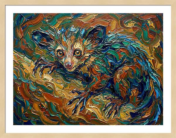Aye Aye In Vibrant Swirls