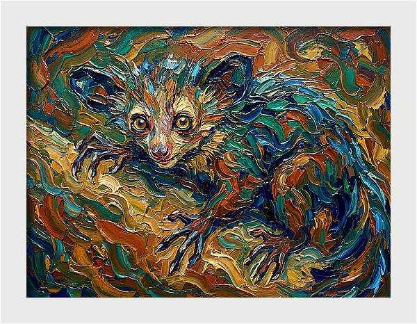 Aye Aye In Vibrant Swirls