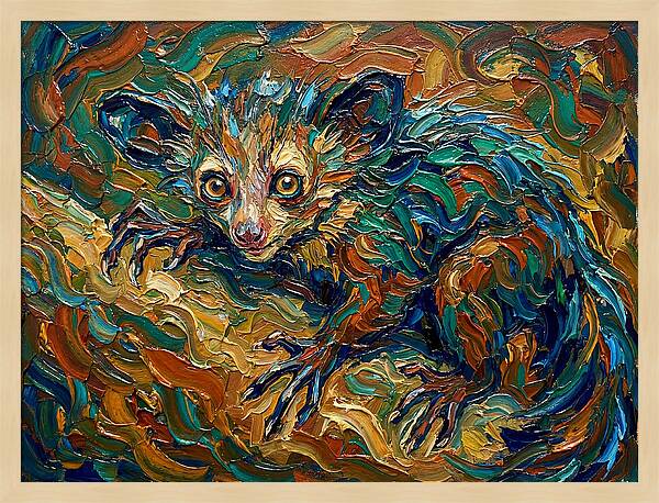 Aye Aye In Vibrant Swirls
