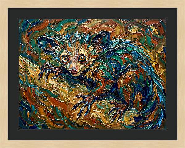 Aye Aye In Vibrant Swirls