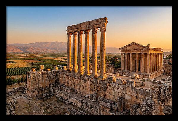 Baalbek Temple Complex At Sunset