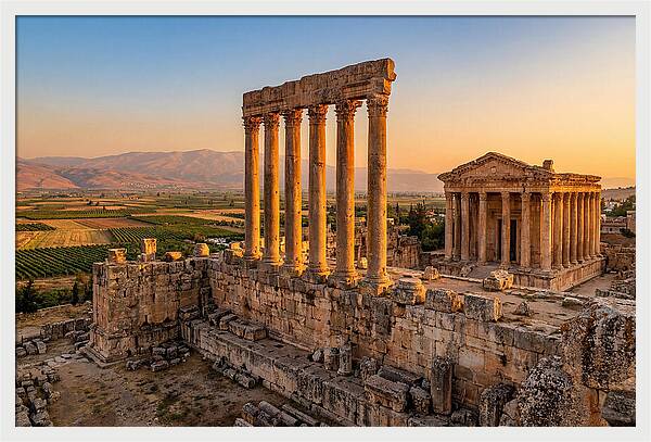 Baalbek Temple Complex At Sunset
