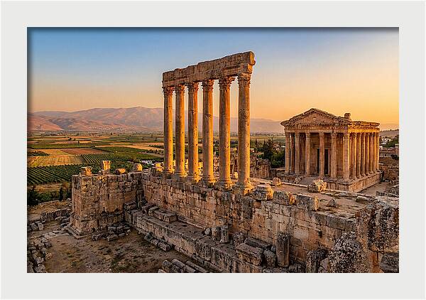 Baalbek Temple Complex At Sunset