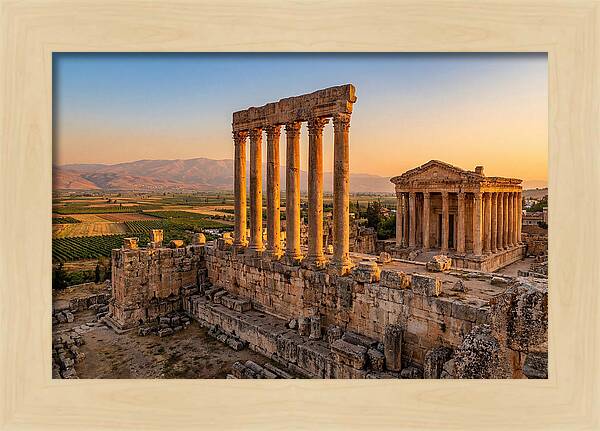 Baalbek Temple Complex At Sunset