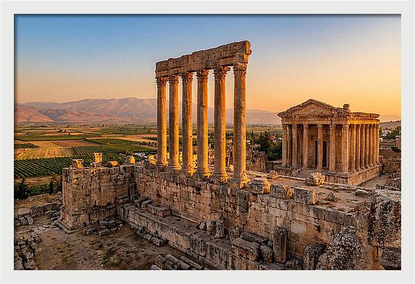 Baalbek Temple Complex At Sunset