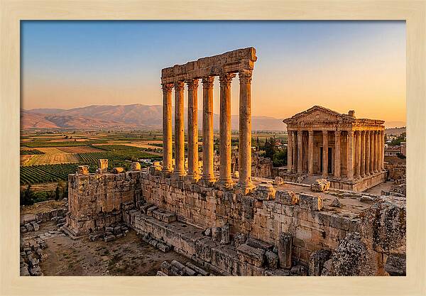 Baalbek Temple Complex At Sunset