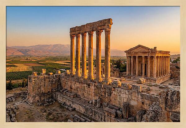 Baalbek Temple Complex At Sunset