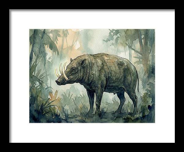 Babirusa In A Misty Forest