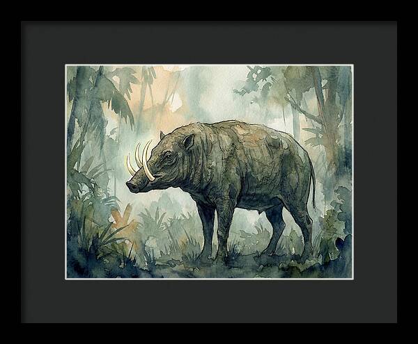 Babirusa In A Misty Forest
