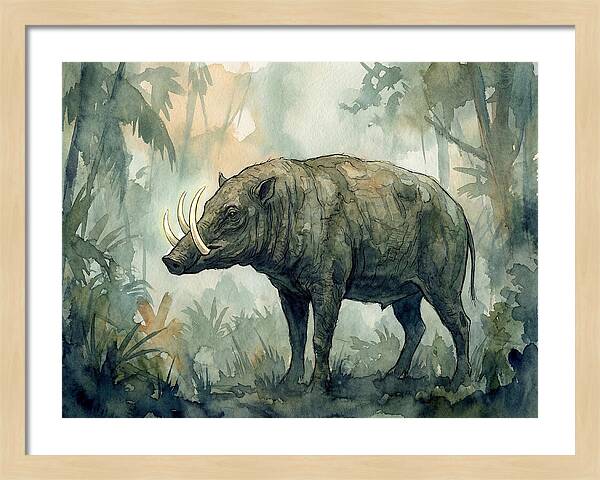Babirusa In A Misty Forest