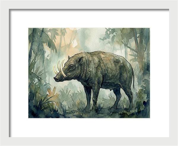 Babirusa In A Misty Forest