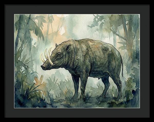 Babirusa In A Misty Forest