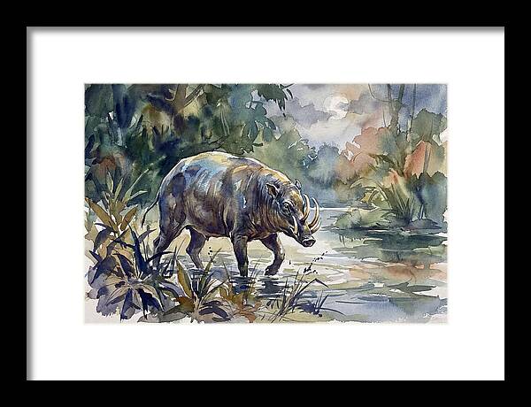 Babirusa In Tranquil Waters