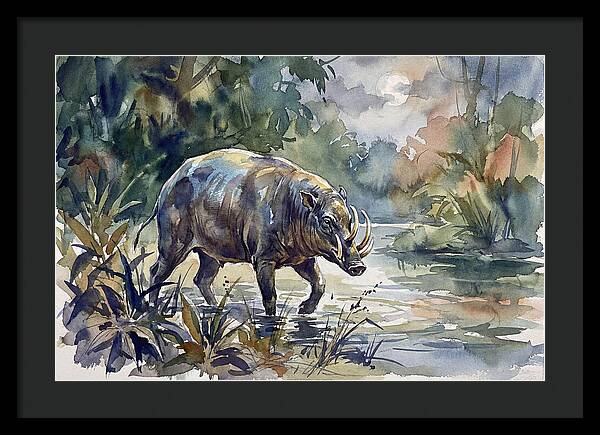 Babirusa In Tranquil Waters