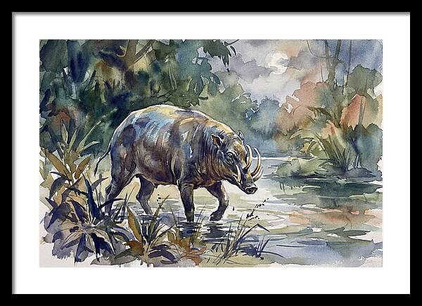 Babirusa In Tranquil Waters