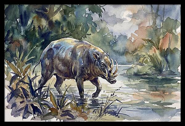 Babirusa In Tranquil Waters