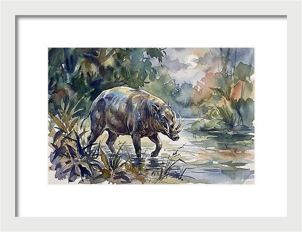 Babirusa In Tranquil Waters