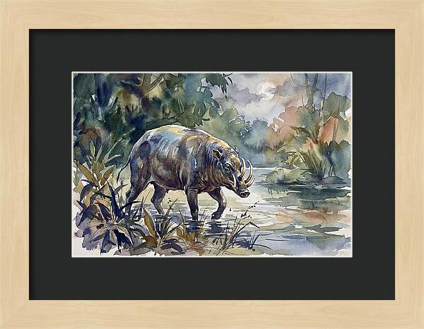 Babirusa In Tranquil Waters