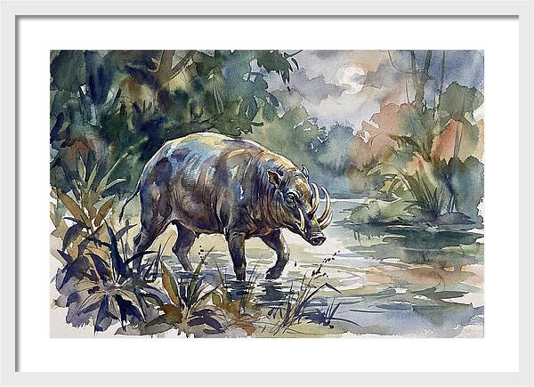 Babirusa In Tranquil Waters