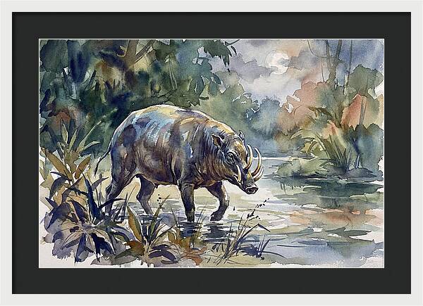 Babirusa In Tranquil Waters