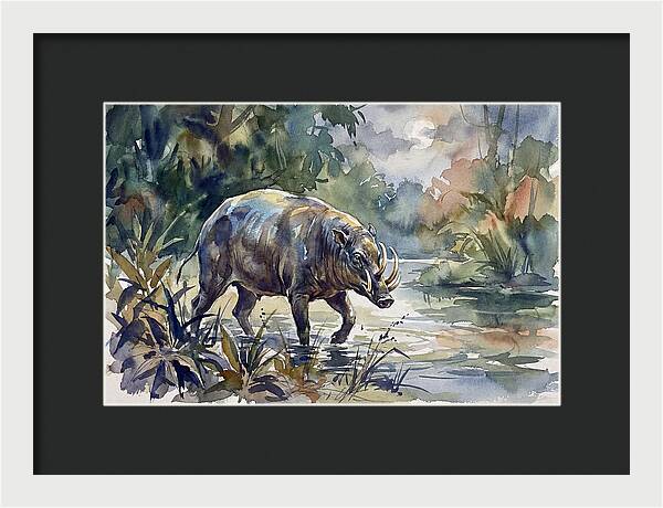 Babirusa In Tranquil Waters