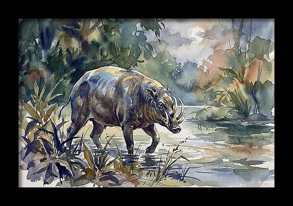 Babirusa In Tranquil Waters