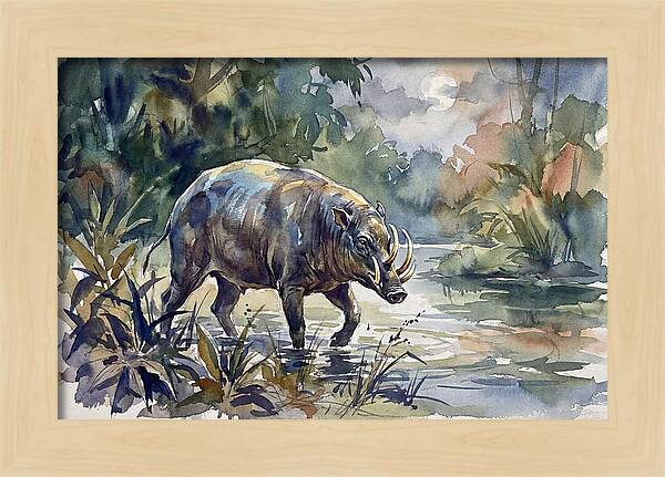 Babirusa In Tranquil Waters