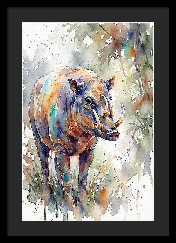 Babirusa In Watercolor