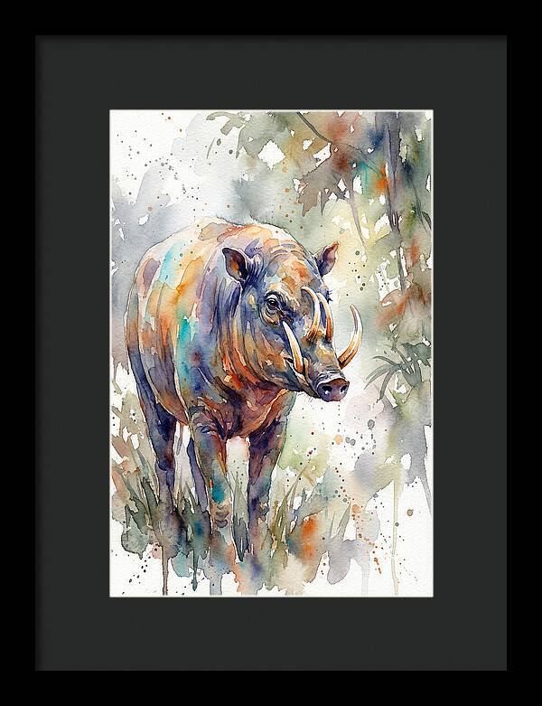Babirusa In Watercolor