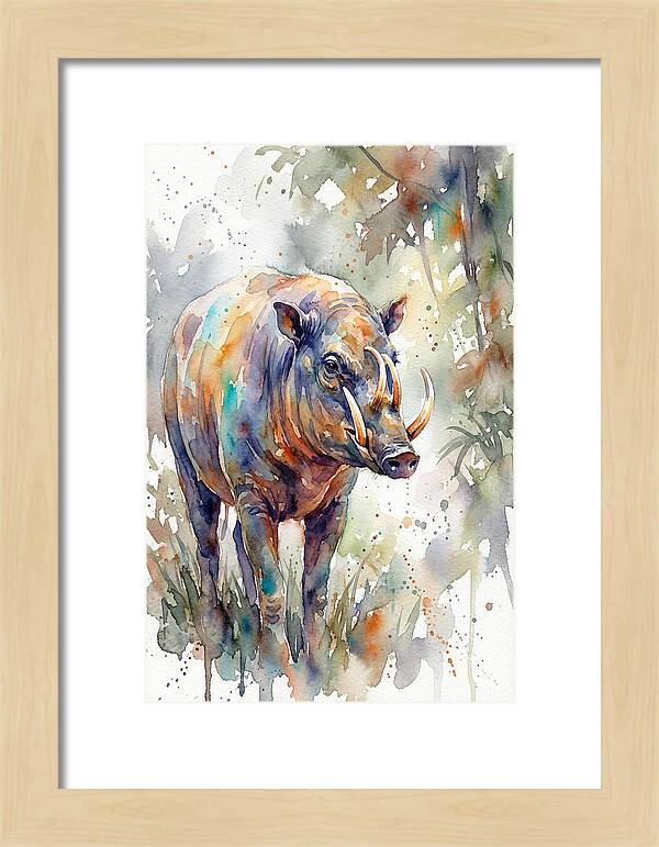 Babirusa In Watercolor