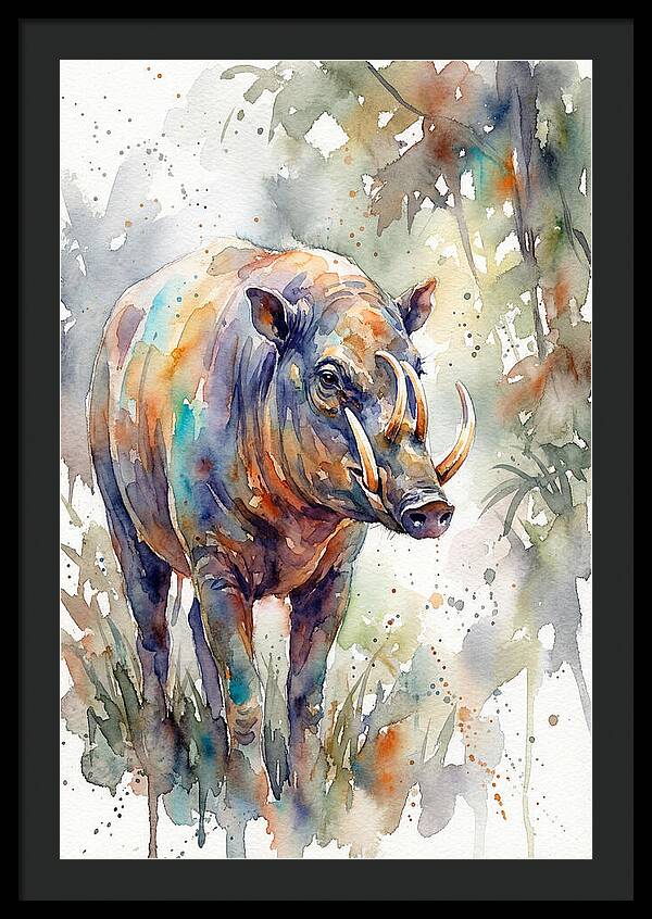 Babirusa In Watercolor
