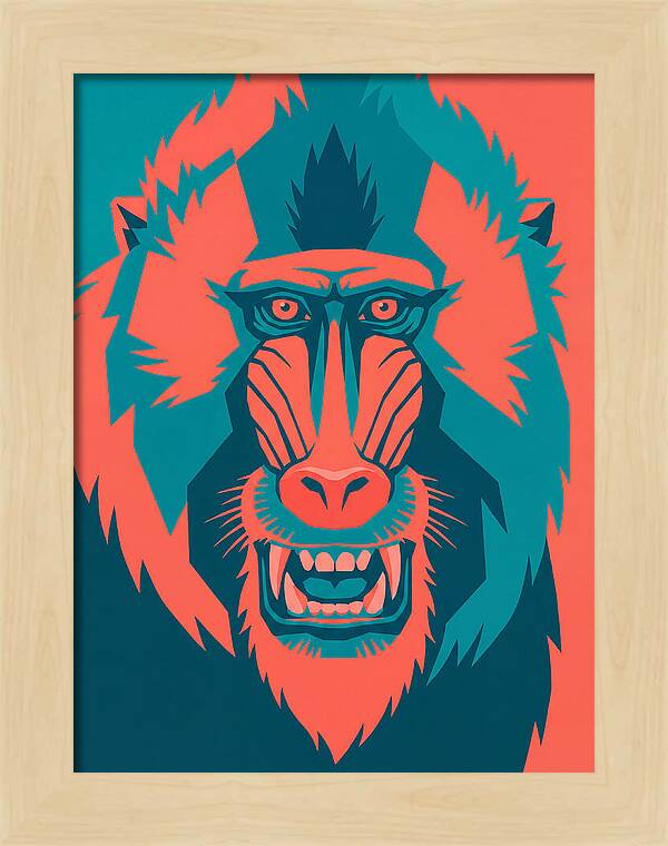 Baboon In Bold Colors