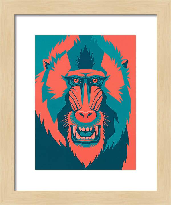 Baboon In Bold Colors