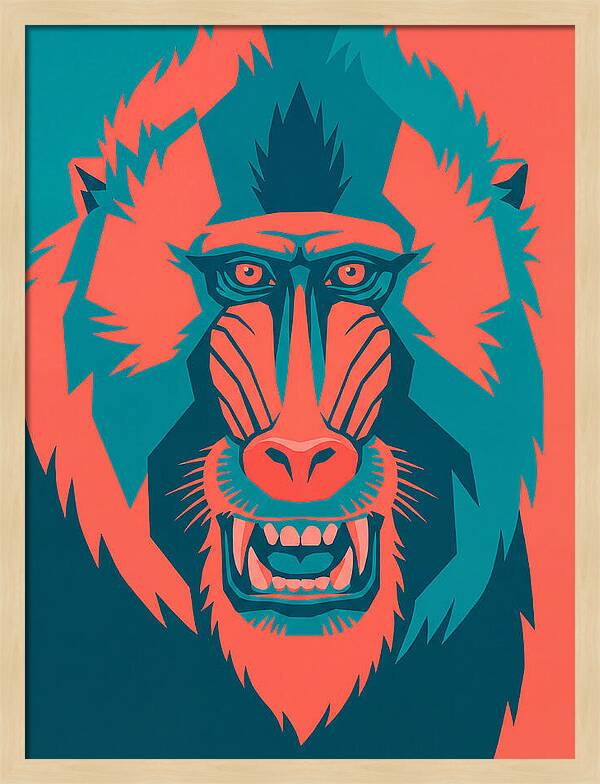 Baboon In Bold Colors