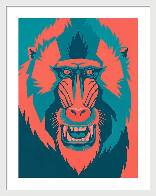 Baboon In Bold Colors